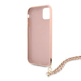 Guess iPhone 11 Cover Saffiano Chain Rosa