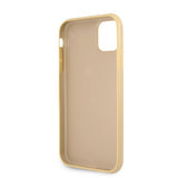 Guess iPhone 11 Cover Saffiano Vintage Script Guld