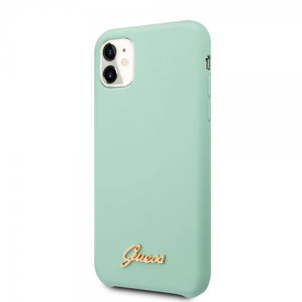 Guess iPhone 11 Skal Silikone Cover Vintage Grøn