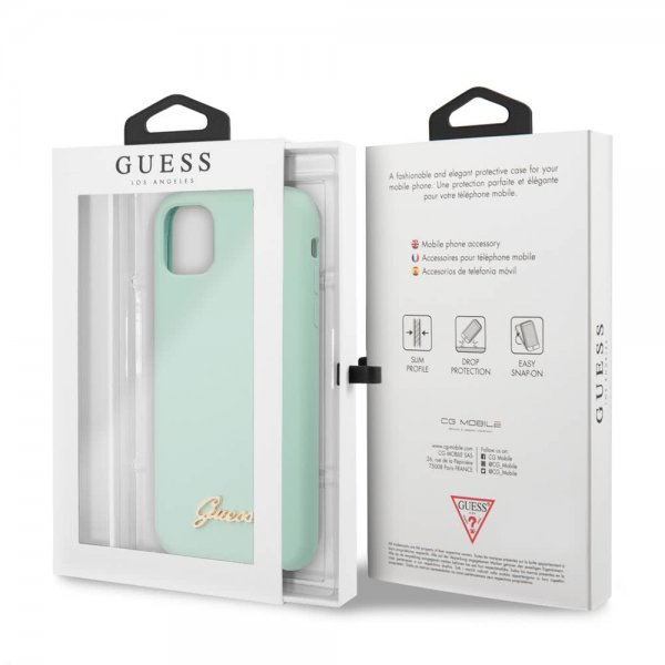 Guess iPhone 11 Skal Silikone Cover Vintage Grøn