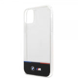BMW iPhone 11 Cover Tricolor Stripe Transparent