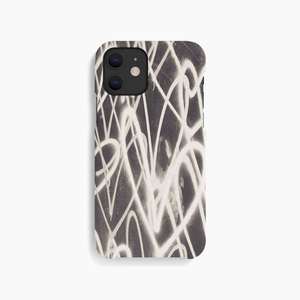 agood company iPhone 11 Cover Plantebaseret Graffiti Heart Black White