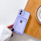 iPhone 11 Cover Kortholder Stødsikker Lilla