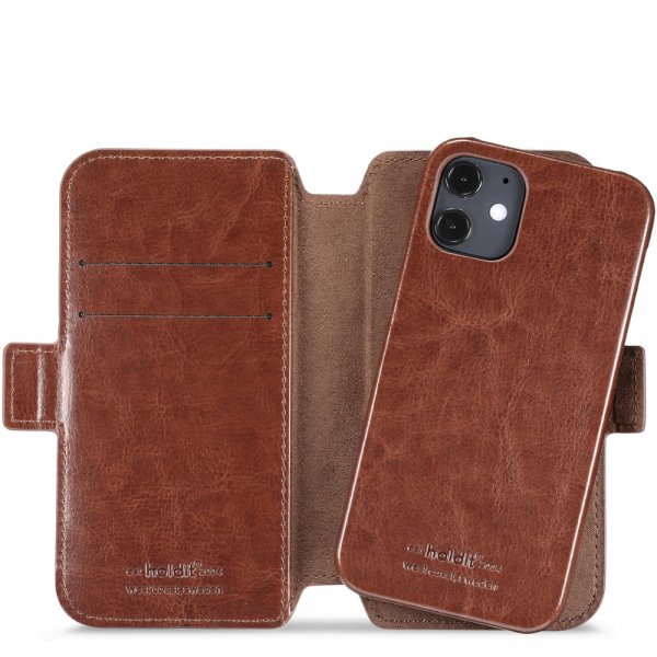 holdit iPhone 12 Mini Cover Berlin Aftageligt Cover Mørkebrun