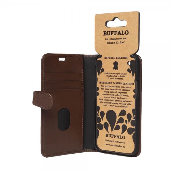 Buffalo iPhone 12 Mini Cover Buffalo Aftageligt Cover Brun