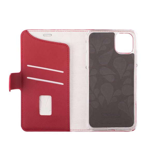 Onsala iPhone 12 Mini Cover Fashion Edition Aftageligt Cover Saffiano Rød