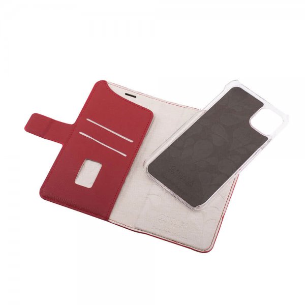 Onsala iPhone 12 Mini Cover Fashion Edition Aftageligt Cover Saffiano Rød