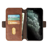 Krusell iPhone 12/iPhone 12 Pro Fodral Sunne PhoneWallet Vintage Cognac