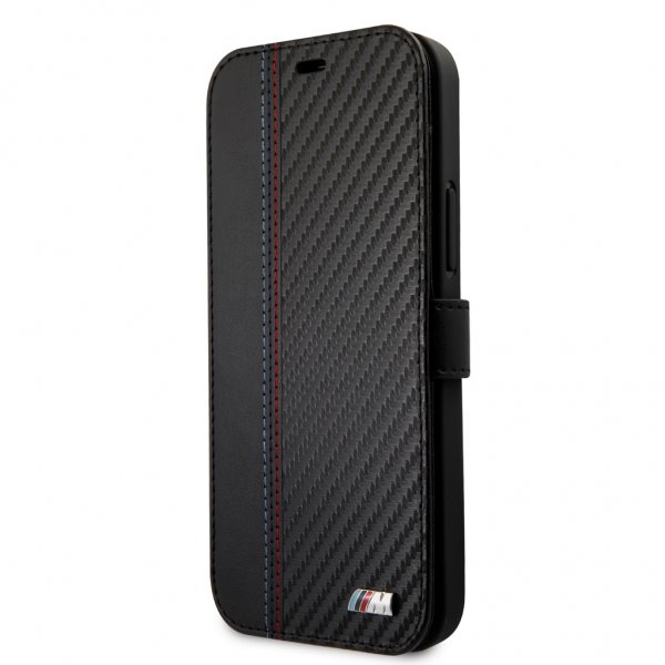 BMW iPhone 12/iPhone 12 Pro Etui Dynamisk Carbon Sort