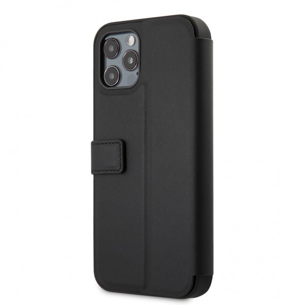 Ferrari iPhone 12/iPhone 12 Pro Etui Logo Perforeret Sort