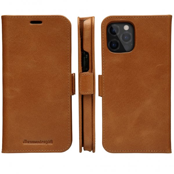 dbramante1928 iPhone 12/iPhone 12 Pro Etui Lynge Aftageligt Cover Tan