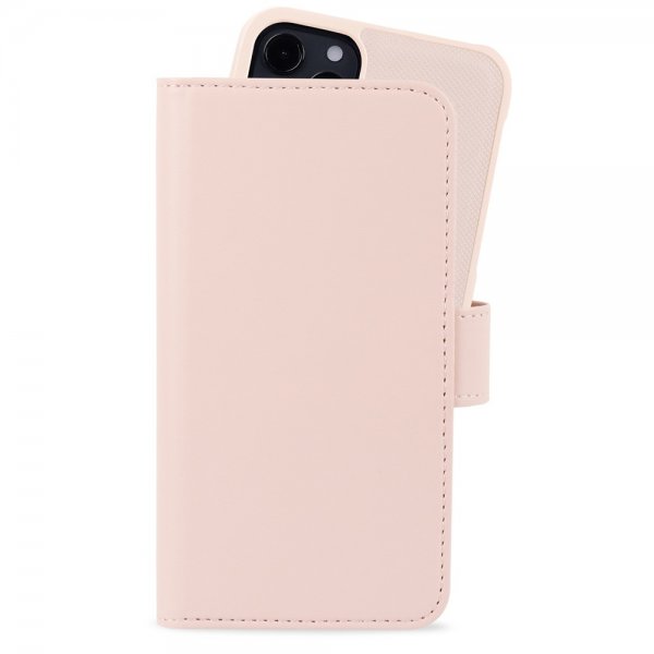 holdit iPhone 12/iPhone 12 Pro Pung Etui Wallet Case Extended Magnet Aftageligt Cover Blush Pink