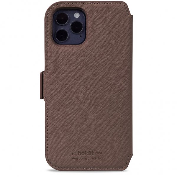 holdit iPhone 12/iPhone 12 Pro Etui Wallet Case Magnet Stockholm Dark Brown