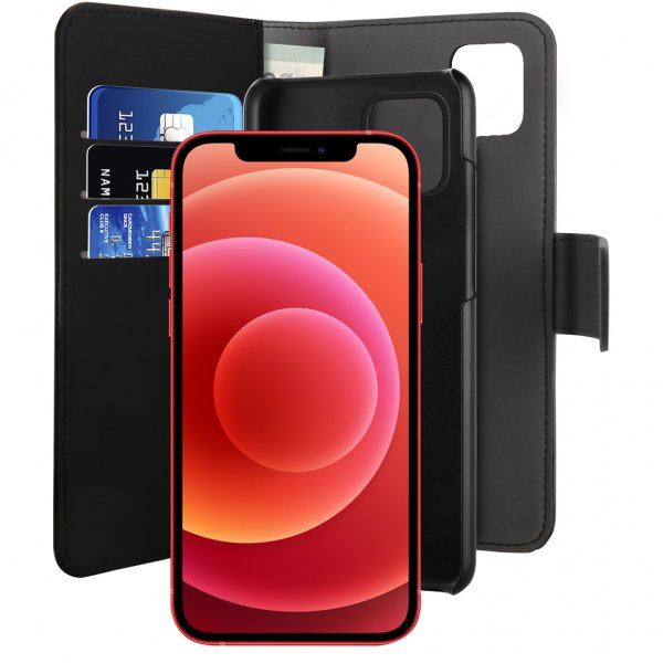 Puro iPhone 12/iPhone 12 Pro Wallet Detachable 2 i 1 Sort