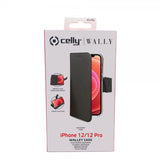 Celly iPhone 12/iPhone 12 Pro Etui Wally Wallet Case Sort