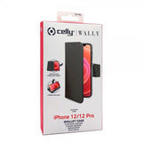 Celly iPhone 12/iPhone 12 Pro Etui Wally Wallet Case Sort