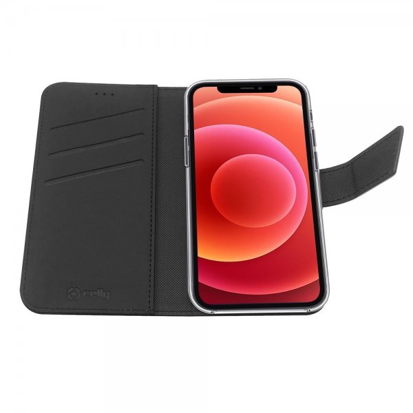 Celly iPhone 12/iPhone 12 Pro Etui Wally Wallet Case Sort