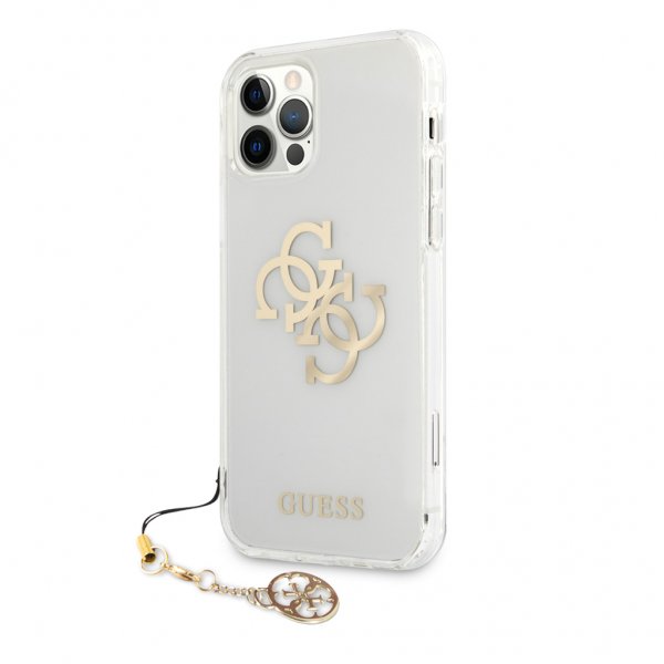 Guess iPhone 12/iPhone 12 Pro Cover 4G Logo Guld Klar