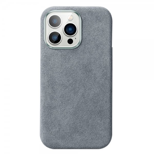 iPhone 12/iPhone 12 Pro Cover Alcantara MagSafe Grå