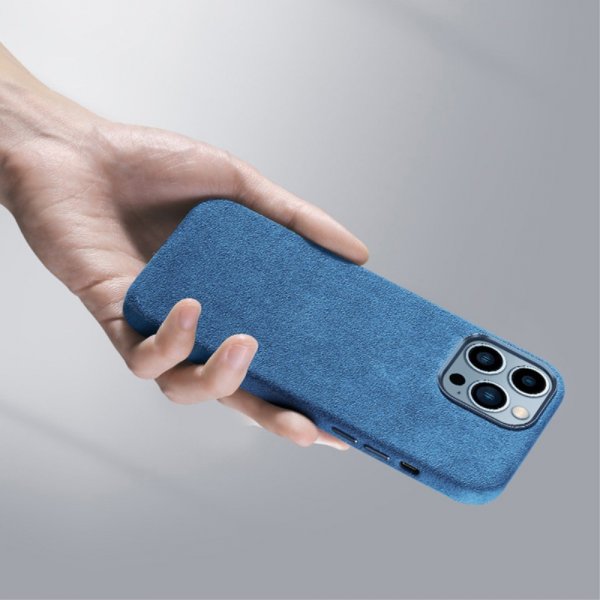 iPhone 12/iPhone 12 Pro Cover Alcantara MagSafe Grå