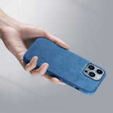 iPhone 12/iPhone 12 Pro Cover Alcantara MagSafe Grå