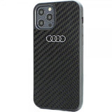 Audi iPhone 12/iPhone 12 Pro Cover Carbon Fiber Sort