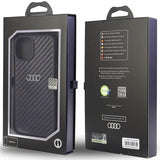 Audi iPhone 12/iPhone 12 Pro Cover Carbon Fiber Sort
