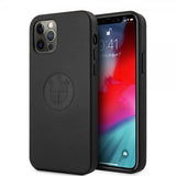 BMW iPhone 12/iPhone 12 Pro Cover Præget Logo Sort
