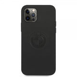 BMW iPhone 12/iPhone 12 Pro Cover Præget Logo Sort