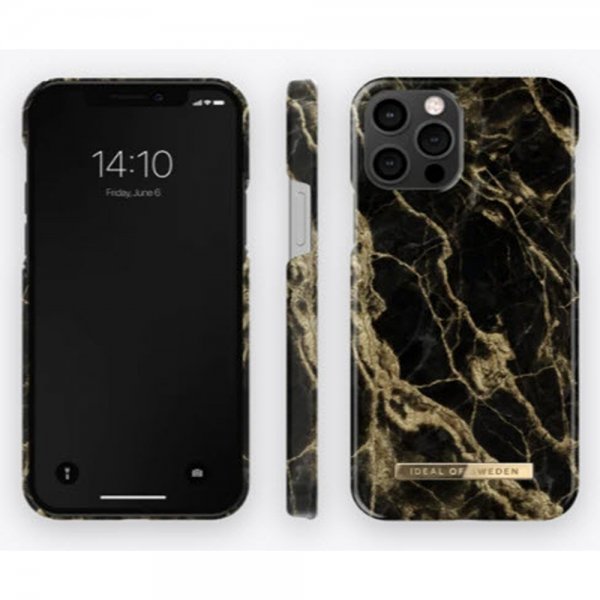 Ideal of Sweden iPhone 12/iPhone 12 Pro Cover Fashion Case Golden Smoke Marble