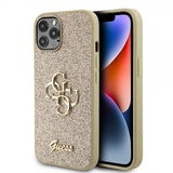 Guess iPhone 12/iPhone 12 Pro Cover Fixed Glitter Guld