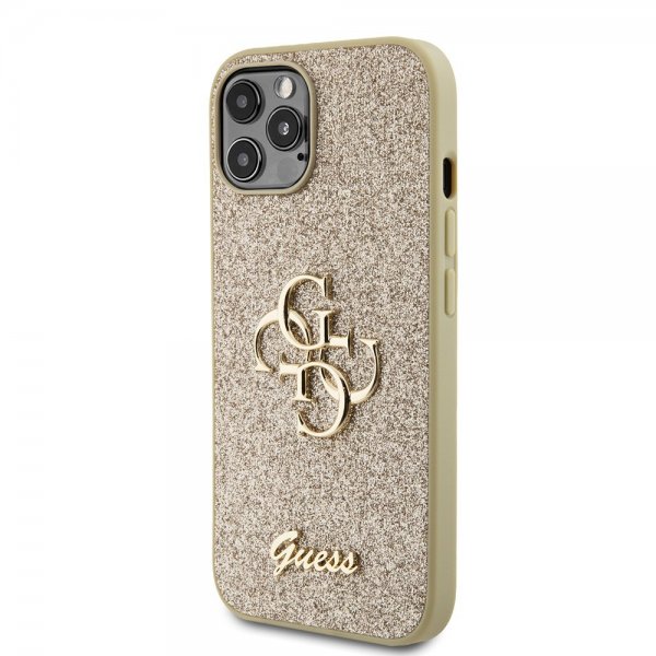 Guess iPhone 12/iPhone 12 Pro Cover Fixed Glitter Guld