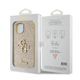Guess iPhone 12/iPhone 12 Pro Cover Fixed Glitter Guld