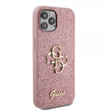 Guess iPhone 12/iPhone 12 Pro Cover Fixed Glitter Rosa