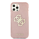 Guess iPhone 12/iPhone 12 Pro Cover Fuld Glitter Rosa