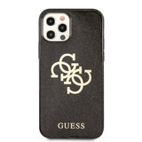 Guess iPhone 12/iPhone 12 Pro Cover Fuld Glitter Sort