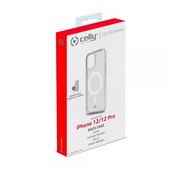 Celly iPhone 12/iPhone 12 Pro Cover GELSKINMAG MagSafe Transparent