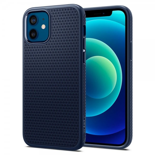 Spigen iPhone 12/iPhone 12 Pro Cover Liquid Air Navy Blue