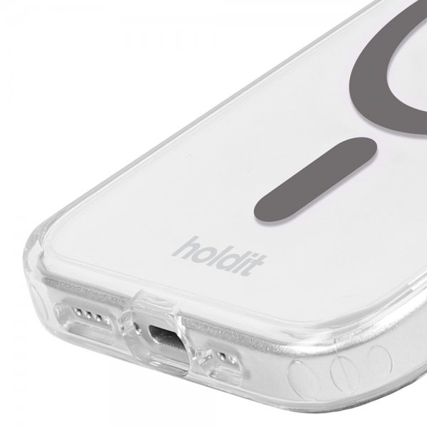 holdit iPhone 12/iPhone 12 Pro Cover MagSafe Case Space Gray Transparent
