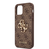 Guess iPhone 12/iPhone 12 Pro Cover Metal Logo Brun