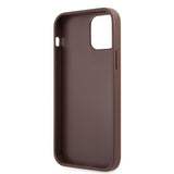 Guess iPhone 12/iPhone 12 Pro Cover Metal Logo Brun