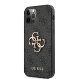 Guess iPhone 12/iPhone 12 Pro Cover Metal Logo Grå