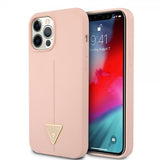 Guess iPhone 12/iPhone 12 Pro Cover Metal Triangle Rosa