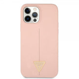 Guess iPhone 12/iPhone 12 Pro Cover Metal Triangle Rosa