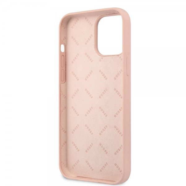 Guess iPhone 12/iPhone 12 Pro Cover Metal Triangle Rosa