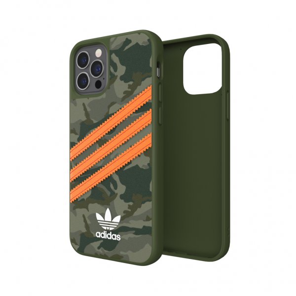 Adidas iPhone 12/iPhone 12 Pro Cover Moulded Case PU Camo/Signal Orange