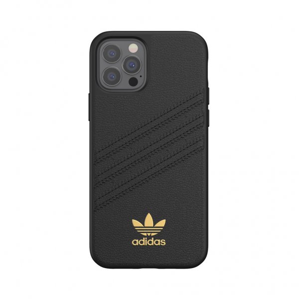 Adidas iPhone 12/iPhone 12 Pro Cover Støbt Etui PU Premium Sort