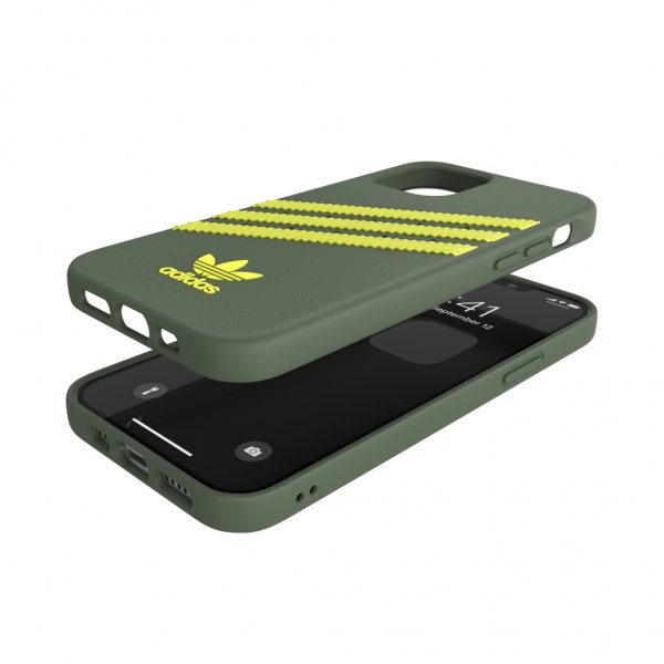 Adidas iPhone 12/iPhone 12 Pro Cover Støbt Etui PU Wild Pine/Acid Yellow