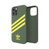 Adidas iPhone 12/iPhone 12 Pro Cover Støbt Etui PU Wild Pine/Acid Yellow