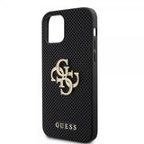 Guess iPhone 12/iPhone 12 Pro Cover Perforated Glitter Sort